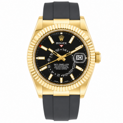 Rolex Sky-Dweller Black Dial 42MM 326238 Oysterflex 18K Wach
